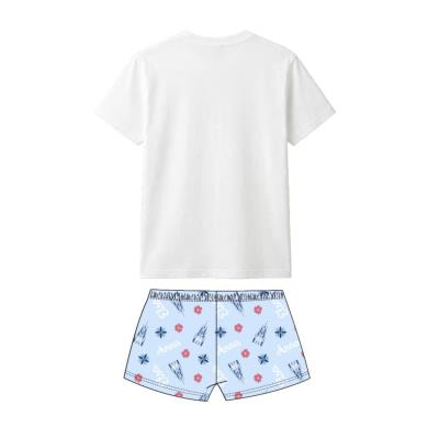 Pijama Curto Jersey Simples Frozen – Pack 12