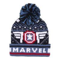 HAT TRICOT POM POM AVENGERS CAPITAN AMERICA