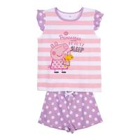 PIJAMA CURTO SINGLE JERSEY SUSPENSÓRIOS PEPPA PIG