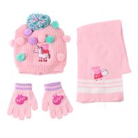 CONJUNTO DE 3 PEÇAS ÉCHARPE PEPPA PIG