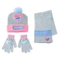 CONJUNTO 3 PIEZAS BUFANDA STITCH