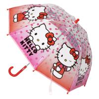 PARAGUAS MANUAL POE BURBUJA HELLO KITTY