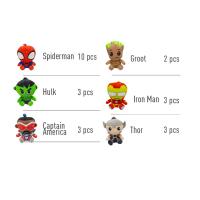 BAG CLIP 24 PIEZAS MARVEL 1