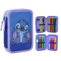 ESTOJO ESCOLAR COM ACESSÓRIOS STITCH