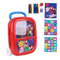 SET PAPELERÍA COLOREABLE TROLLEY SPIDEY