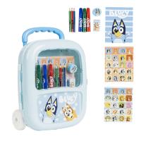 SET PAPELERÍA COLOREABLE TROLLEY BLUEY