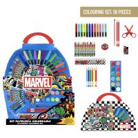 SET CARTOLERIA DA COLORARE 50 PEZZI AVENGERS