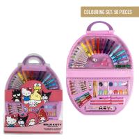 SET PAPELERÍA COLOREABLE 50 PIEZAS HELLO KITTY