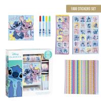 SET STICKERS 1000 PIEZAS STITCH