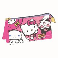 ESTUCHE PORTATODO 3 COMPARTIMENTOS HELLO KITTY