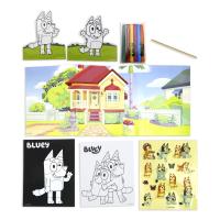 SET COLOREABLE MOCHILA BLUEY 1