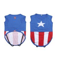 CAMISETA PARA PERRO SINGLE JERSEY AVENGERS CAPITAN AMERICA