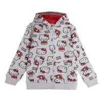 SUDADERA CON CAPUCHA COTTON BRUSHED CREMALLERA HELLO KITTY