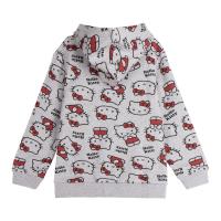 SUDADERA CON CAPUCHA COTTON BRUSHED CREMALLERA HELLO KITTY 1