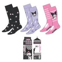 PACK CALCETINES 3 PIEZAS HELLO KITTY KUROMI