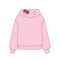 SUDADERA CON CAPUCHA BRUSHED FLEECE CREMALLERA HELLO KITTY 1