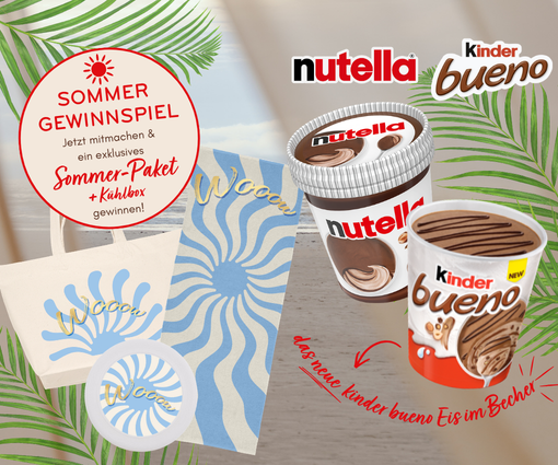 'Doppelter Eisgenuss: kinder bueno und nutella als leckeres Bechereis erleben' Teaserbild