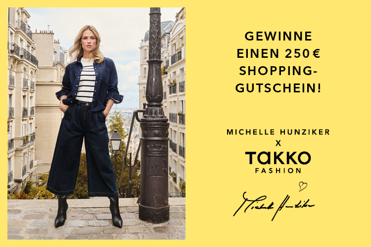 'Gewinne jetzt mit Takko Fashion und Michelle Hunziker einen Shopping-Gutschein!' Hauptbild