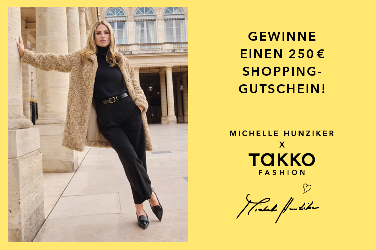 'Gewinne jetzt mit Takko Fashion und Michelle Hunziker einen Shopping-Gutschein!' Hauptbild