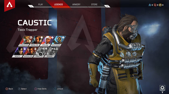 Apex Legends Caustic yetenekler