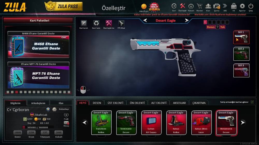 Zula Sinirsiz 3 Deagle Satiliktir Urununu Zula Hesap D Magazasindan Satin Al Gamesatis