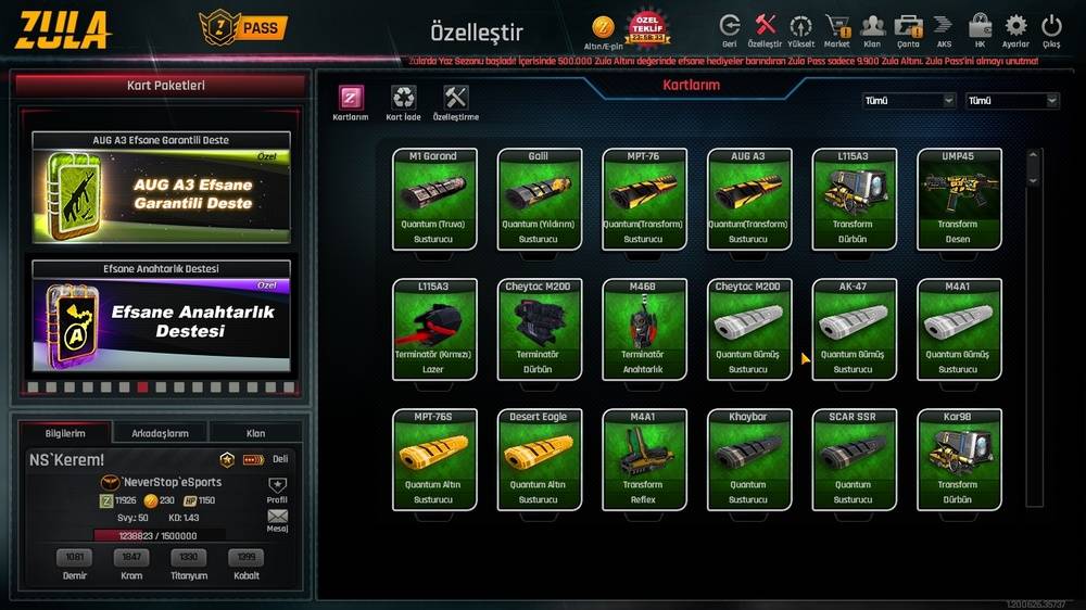 Zula 50lv Altin Rank Quantumlu Ve Sinirsizli Hesap Urununu Keremonlineshop Magazasindan Satin Al Gamesatis