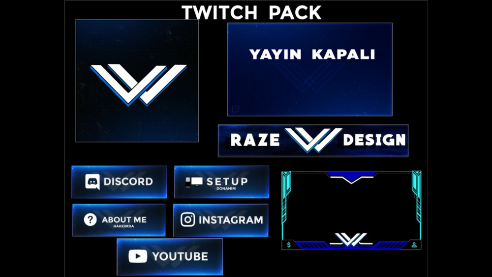 Twitch Tasarim Paket Lo Urununu Raze Tasarim Magazasindan Satin Al Gamesatis