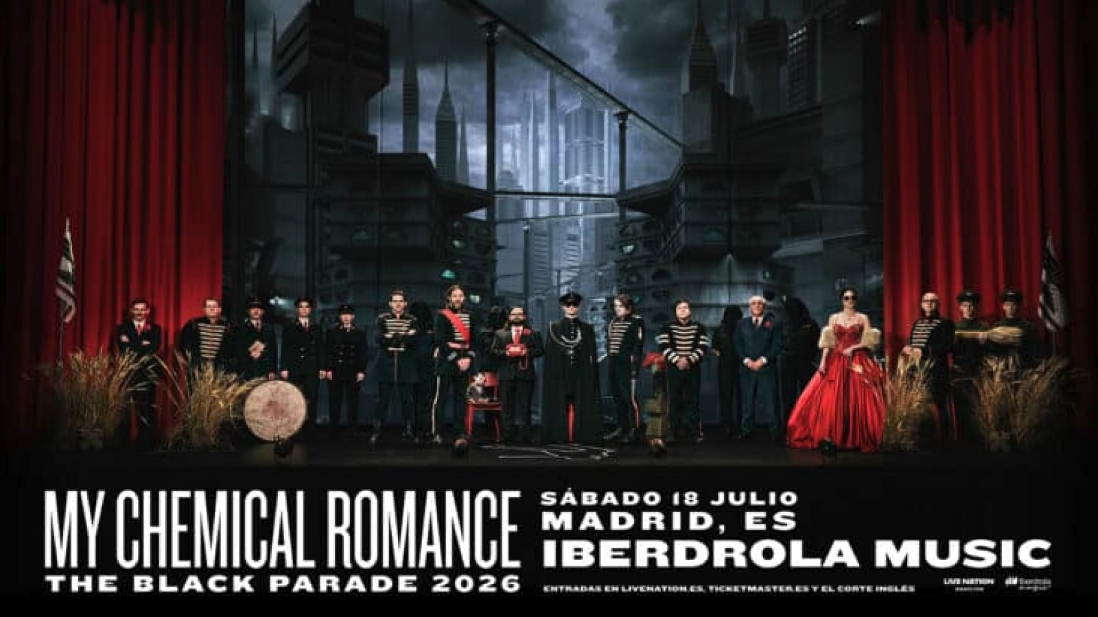 My Chemical Romance en Madrid, sábado 18 de julio de 2026 en Iberdrola Music