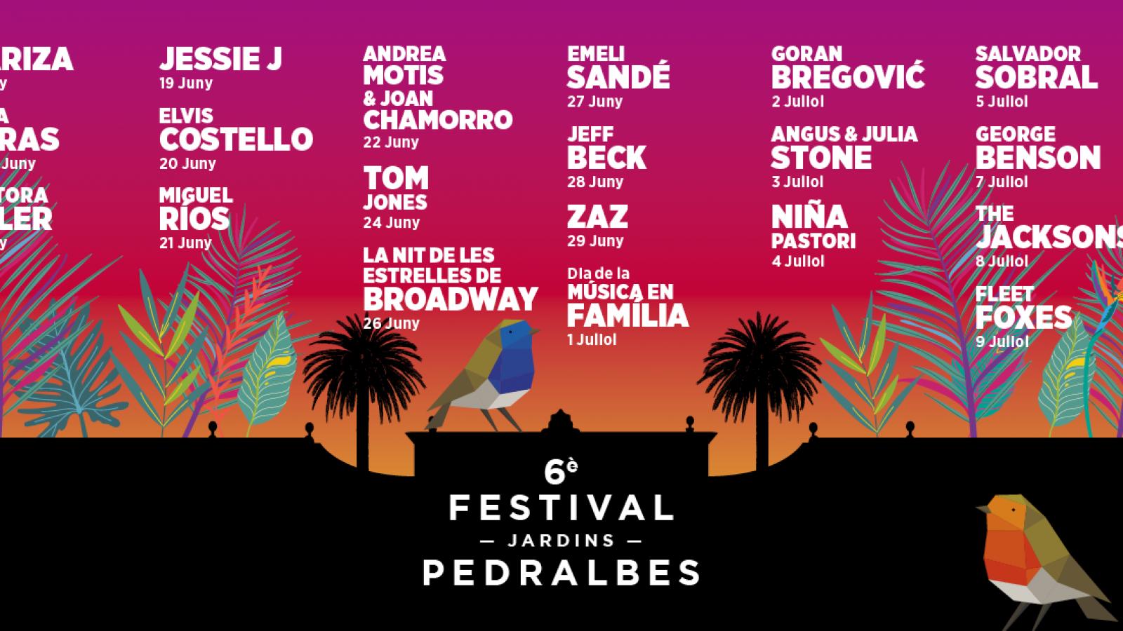 La sexta edición del Festival Jardines de Pedralbes anuncia cartel