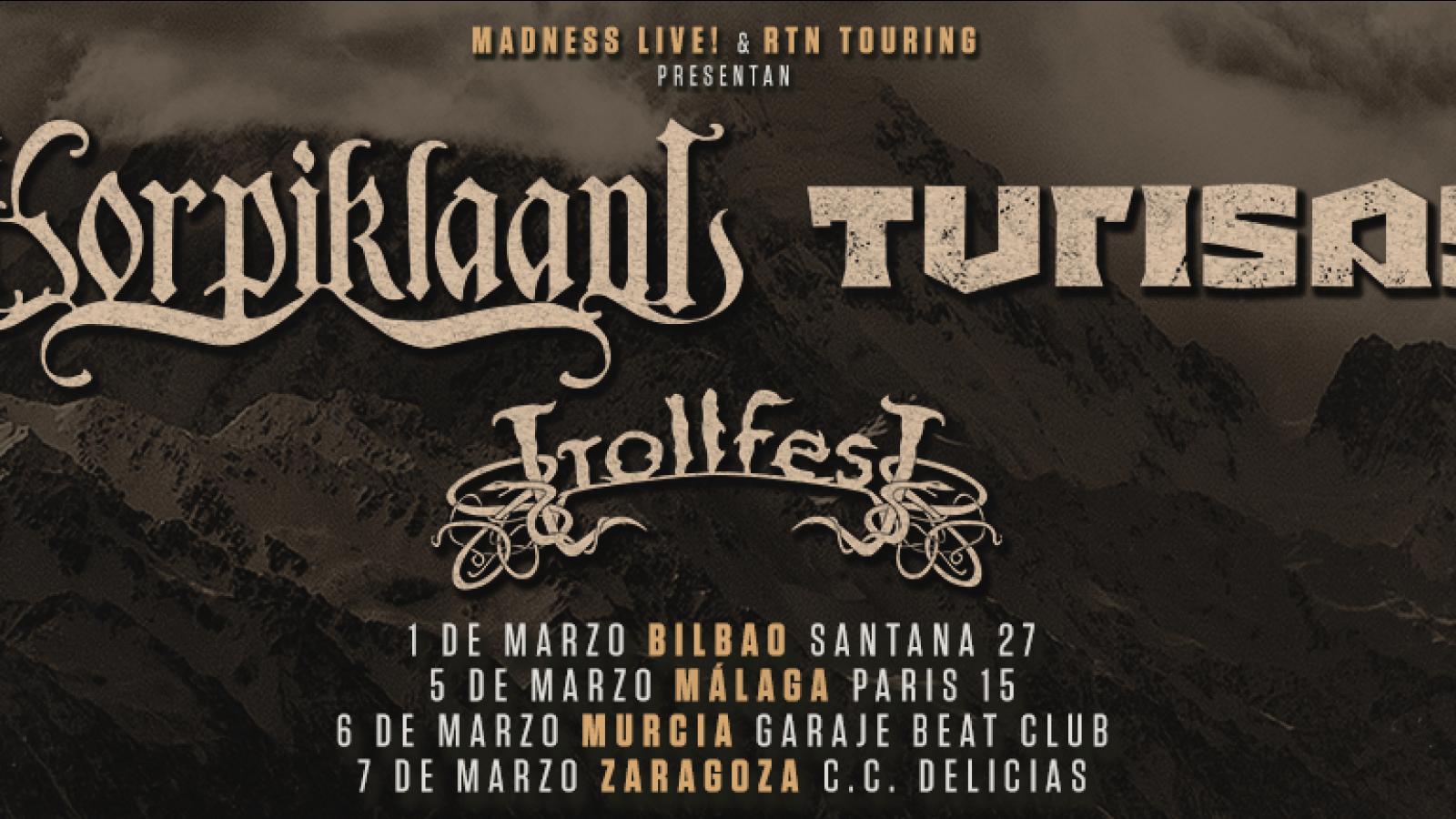 Korpiklaani pasará de gira por España en marzo del año 2019 junto a Turisas y Trollfest