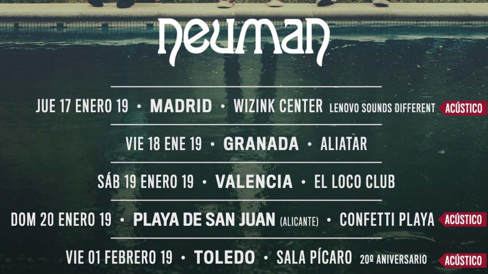 Neuman continuará la gira Crashpad en el año 2019