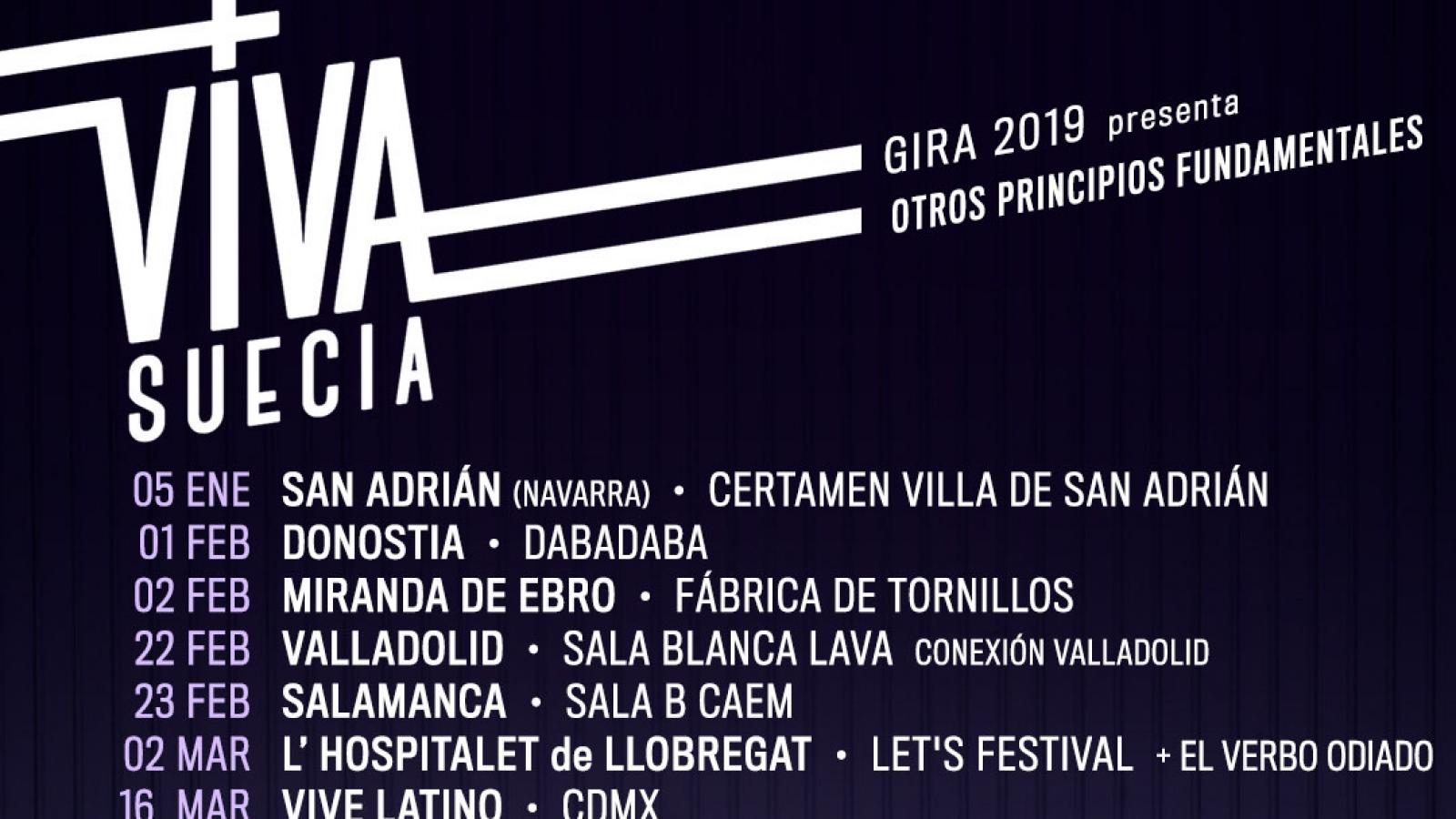 Viva Suecia anuncia nuevas fechas de la gira Otros Principios Fundamentales