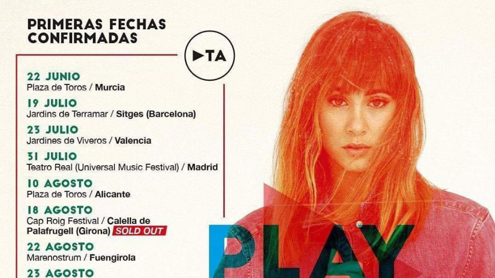 Aitana anuncia las primeras fechas de su gira Play Tour