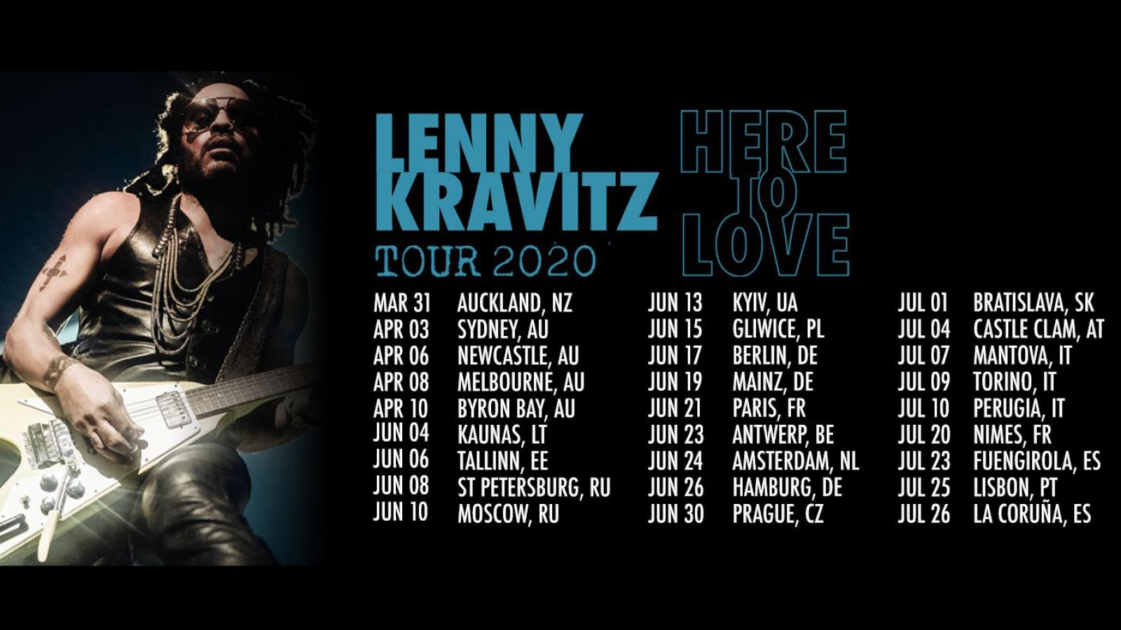 Lenny Kravitz dará dos conciertos en nuestro país el próximo mes de julio