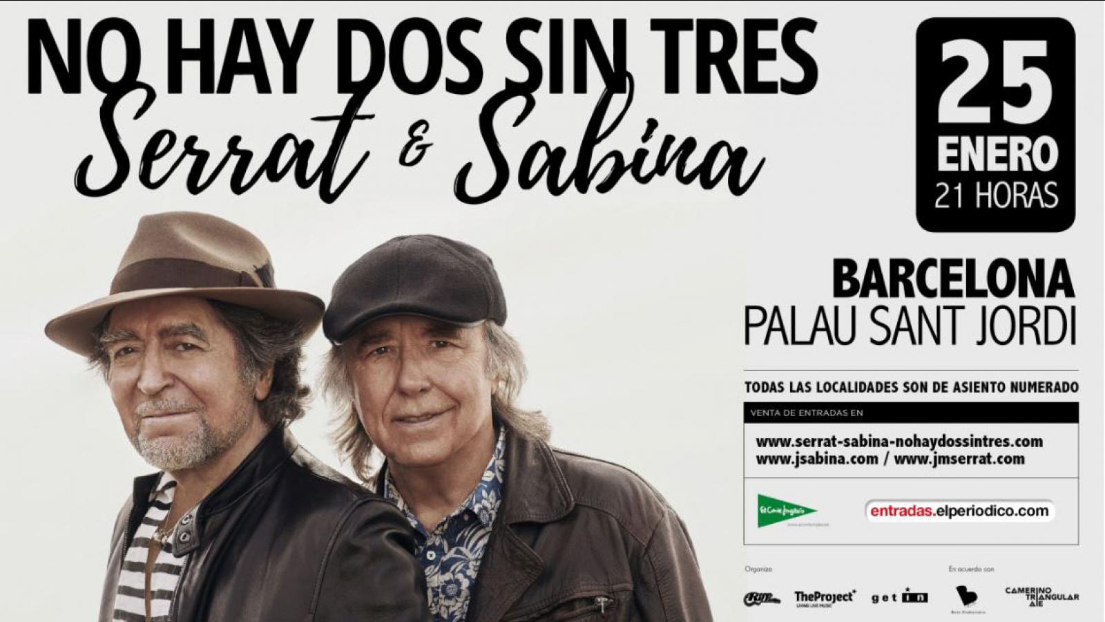 Sabina y Serrat anuncian una nueva fecha de gira en Barcelona
