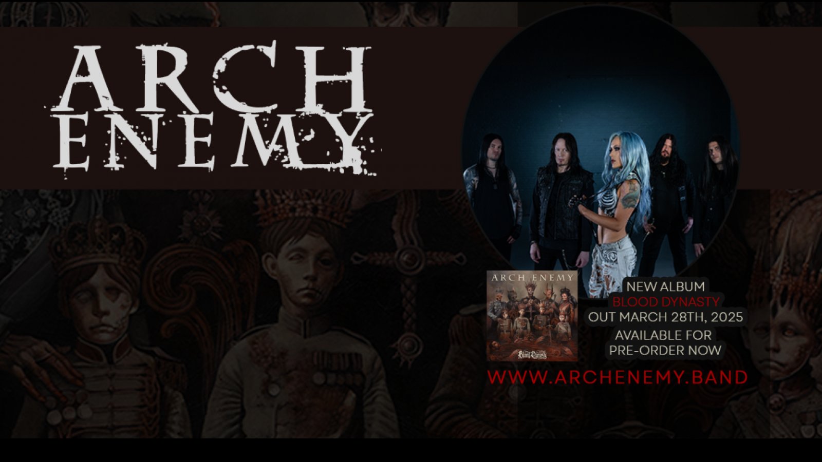 Los suecos Arch Enemy lanzarán el día 28 de marzo de 2025 su nuevo trabajo "Blood Dynasty"