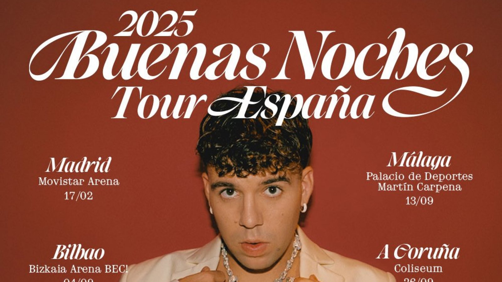 Quevedo anuncia siete únicas fechas de Buenas Noches Tour España 2025