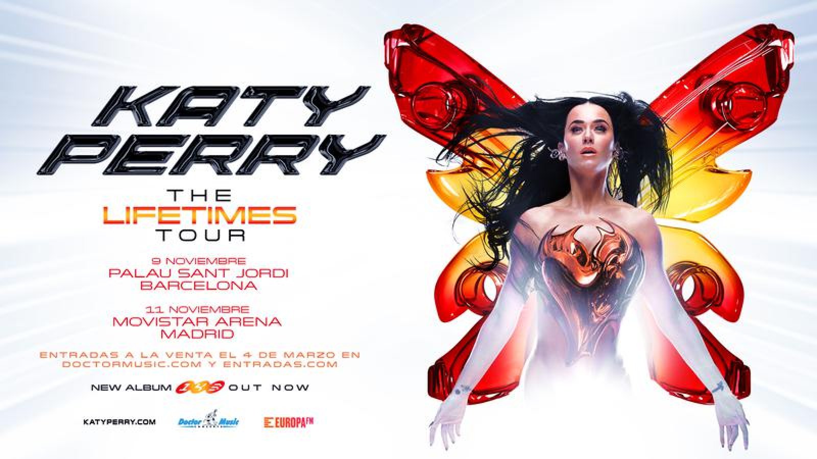 Katy Perry regresa a España con su nueva gira "The Lifetimes Tour" en 2025