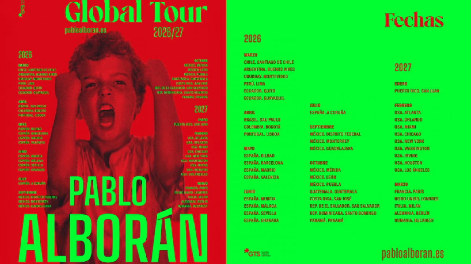Pablo Alborán anuncia su esperada gira mundial 2026/2027