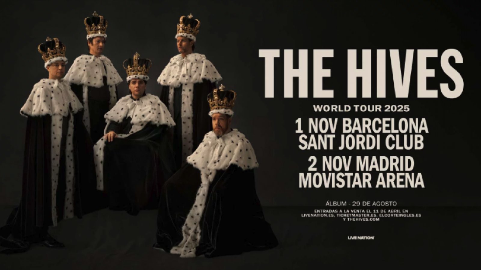 The Hives Anuncian Conciertos en Barcelona y Madrid para 2025