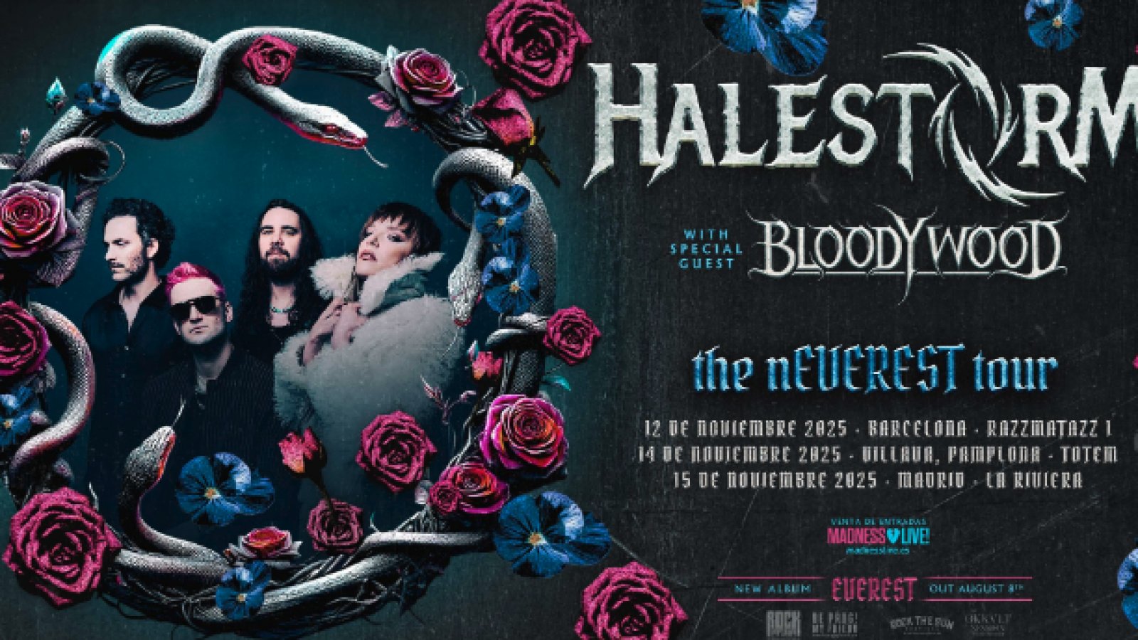 Halestorm anuncia su "nEVEREST" Tour con tres fechas en España en noviembre 2025, presentando su nuevo álbum