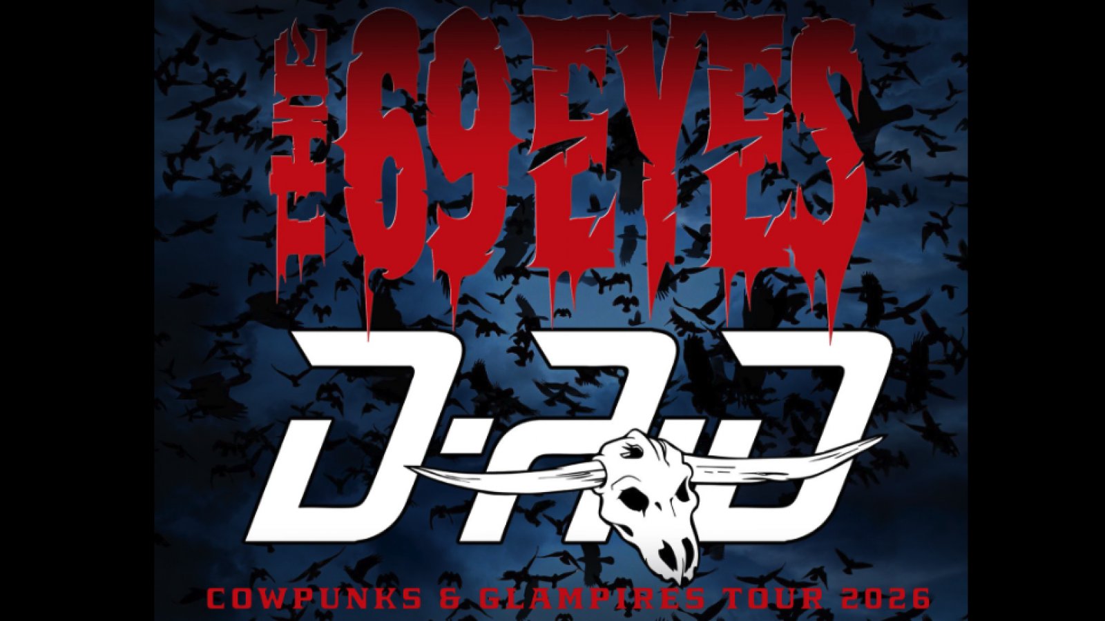 The 69 Eyes Anuncia Gira "Cowpunks & Glampires Tour" por España Junto a D-A-D en Enero de 2026