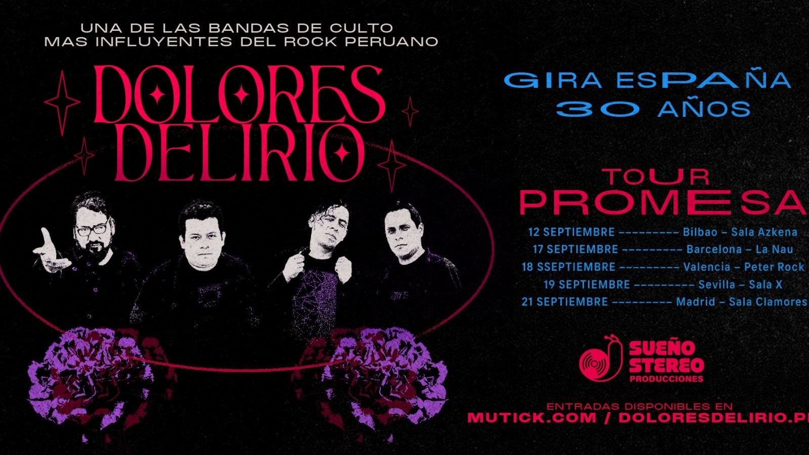 Dolores Delirio Anuncia su Primera Gira por España para Celebrar 30 Años de Trayectoria