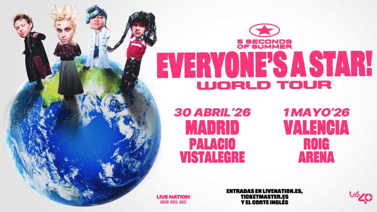 5 Seconds Of Summer Anuncia Conciertos en España para 2026: Todos los Detalles