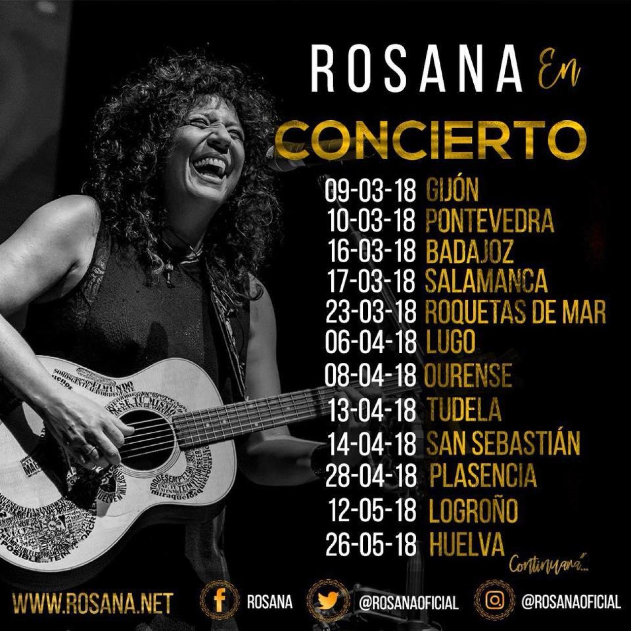 Rosana confirma las fechas de su gira "En la memoria de la piel" para el año 2018