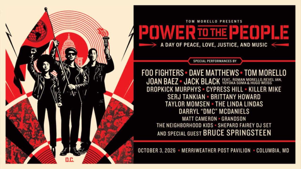 Tom Morello y Bruce Springsteen unen fuerzas en 'Power to the People', un macrofestival protesta en EE. UU.