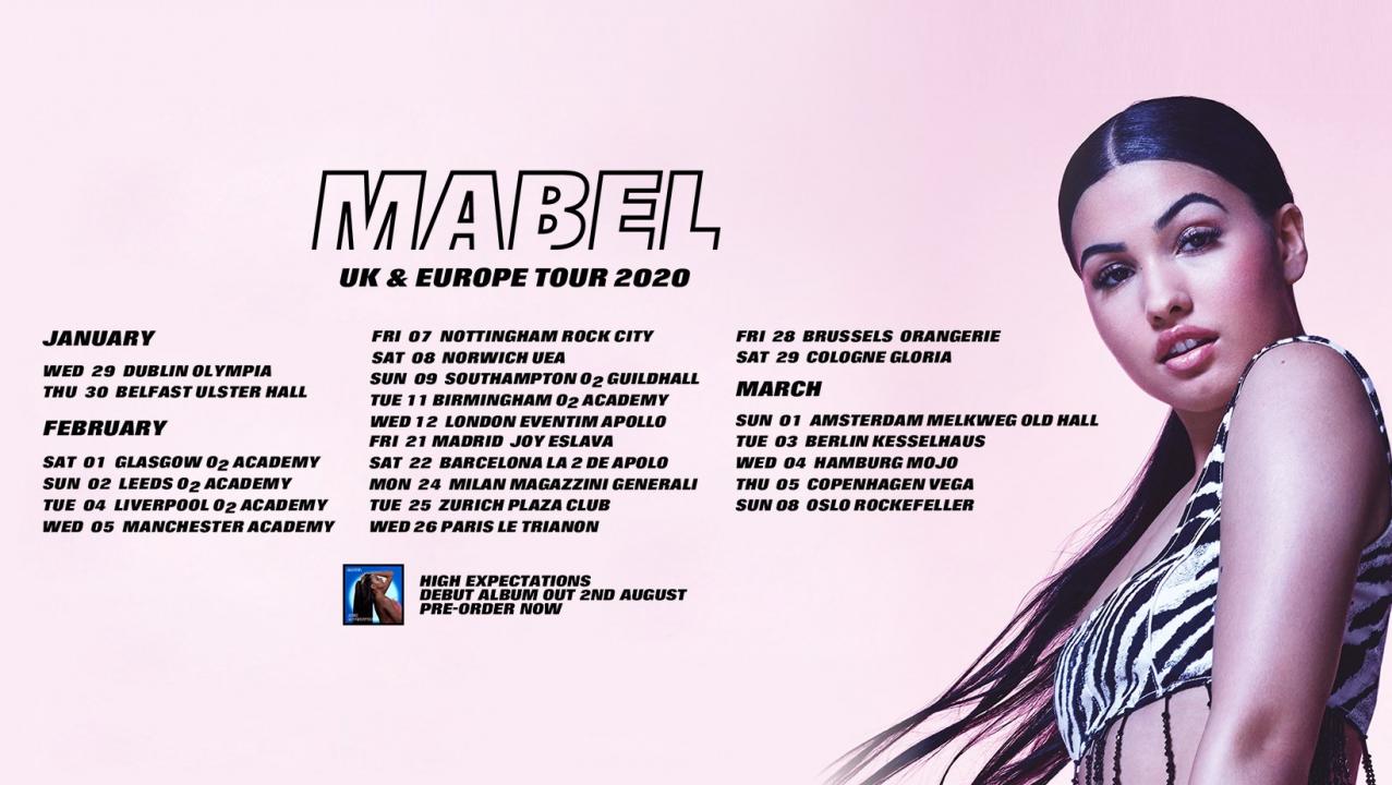 La joven promesa del pop británica, Mabel, pasará por Madrid y Barcelona en el año 2020