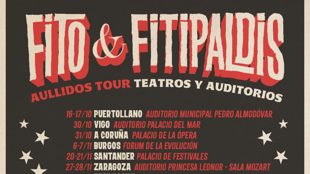 Fito & Fitipaldis presentan el Aullidos Tour 2026-2027: 42 conciertos en teatros y auditorios