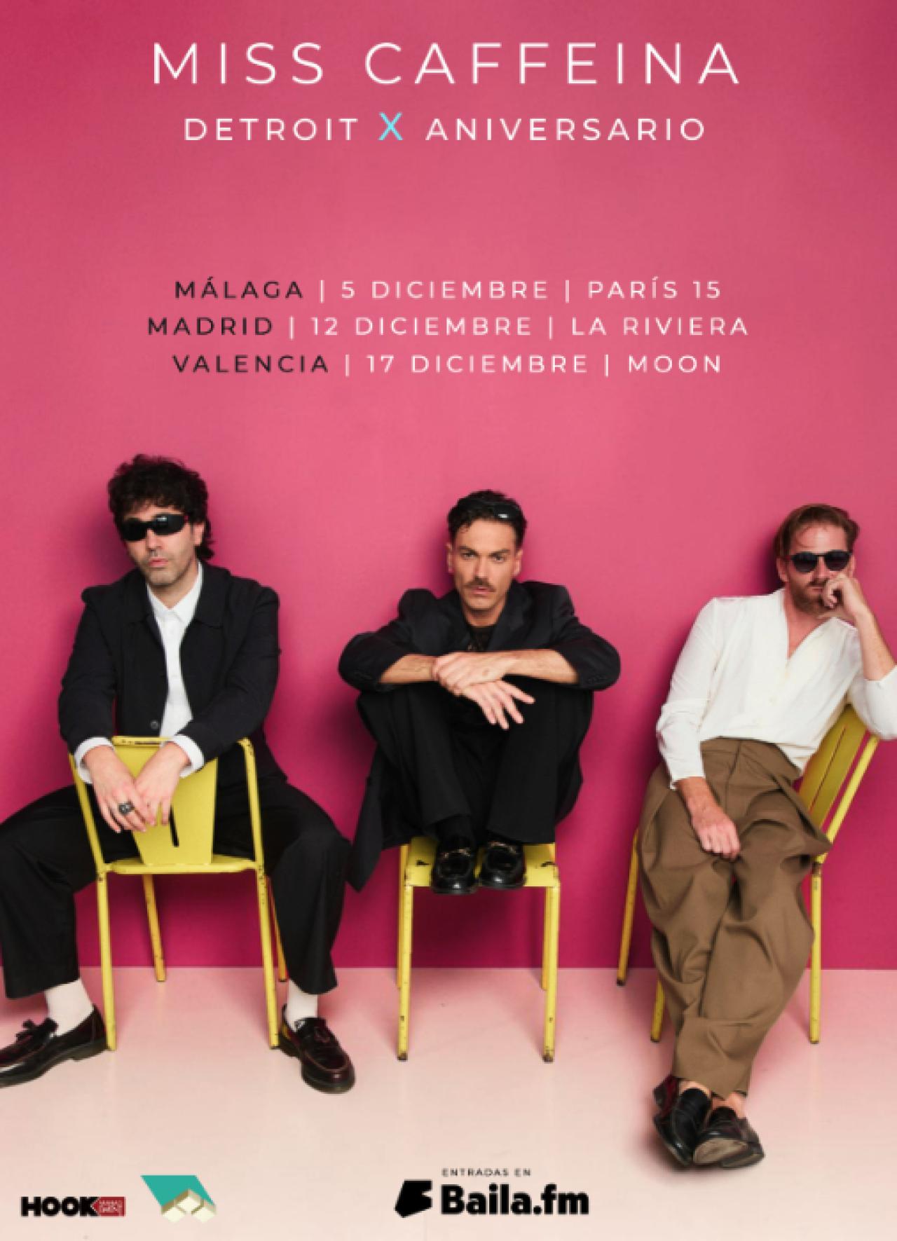 Miss Caffeina celebrará el 10º aniversario de "Detroit" con tres conciertos exclusivos