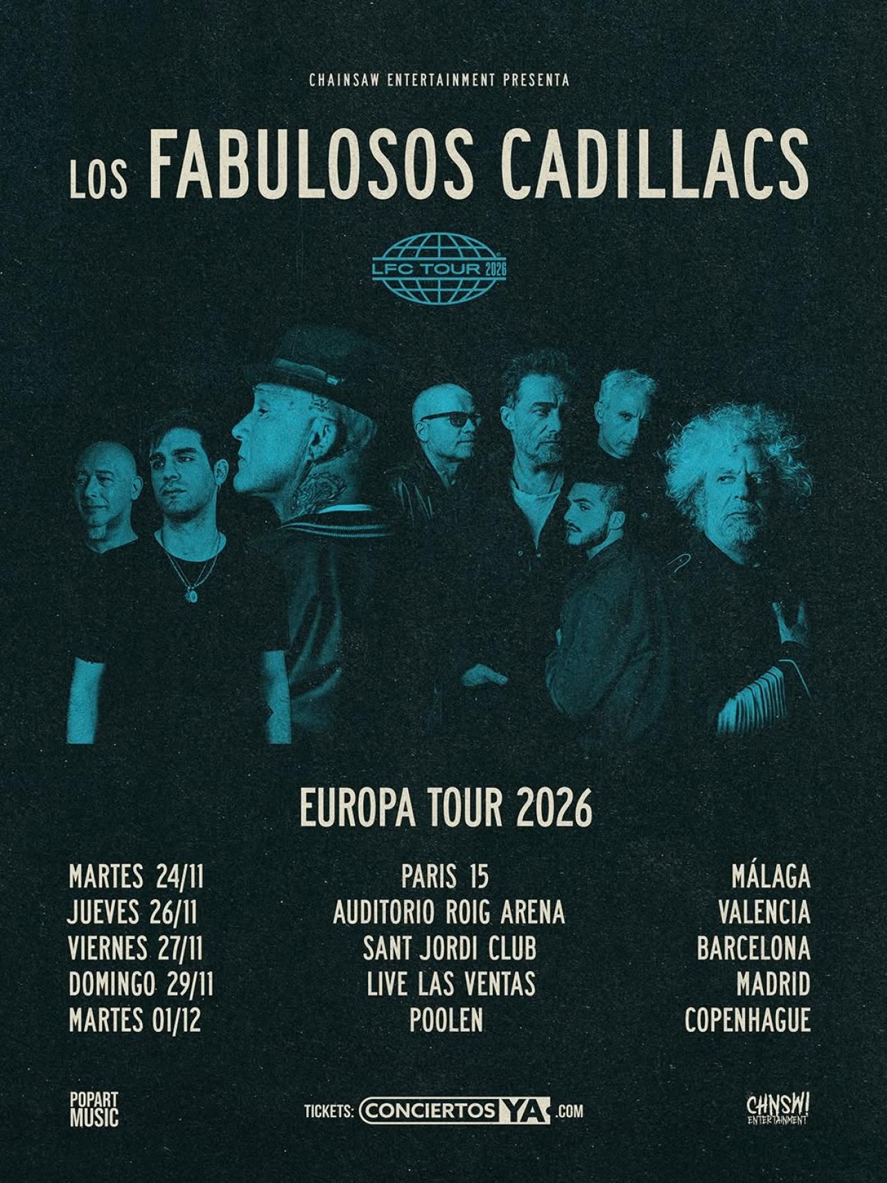 Los Fabulosos Cadillacs vuelven a España en noviembre: cuatro noches a un tamaño impensable en América